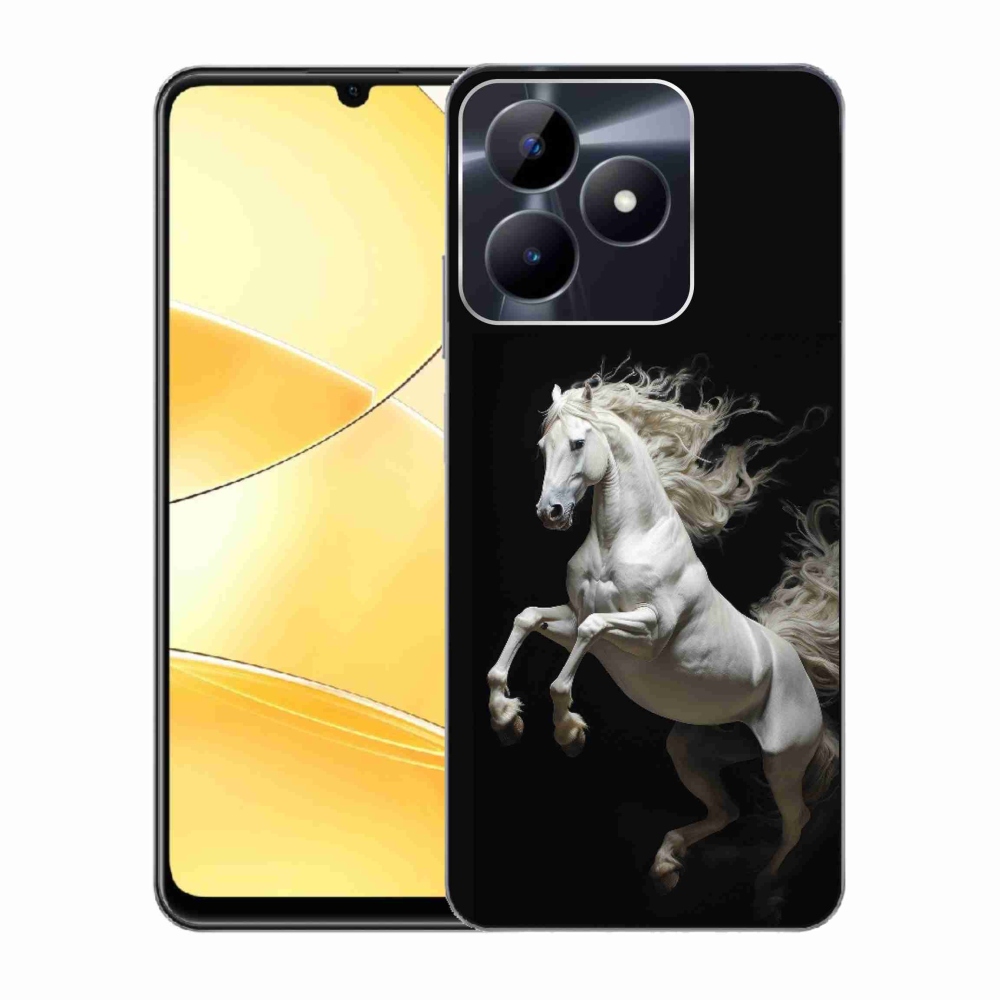 Gélový kryt mmCase na Realme C51/C53 - biely kôň 4
