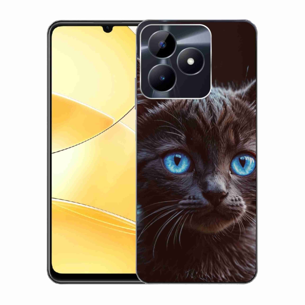 Gélový kryt mmCase na Realme C51/C53 - čierne mačiatko 2