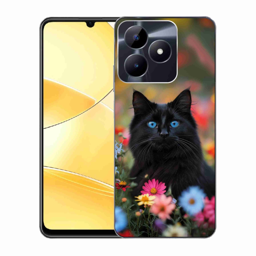 Gélový kryt mmCase na Realme C51/C53 - čierne mačiatko 4