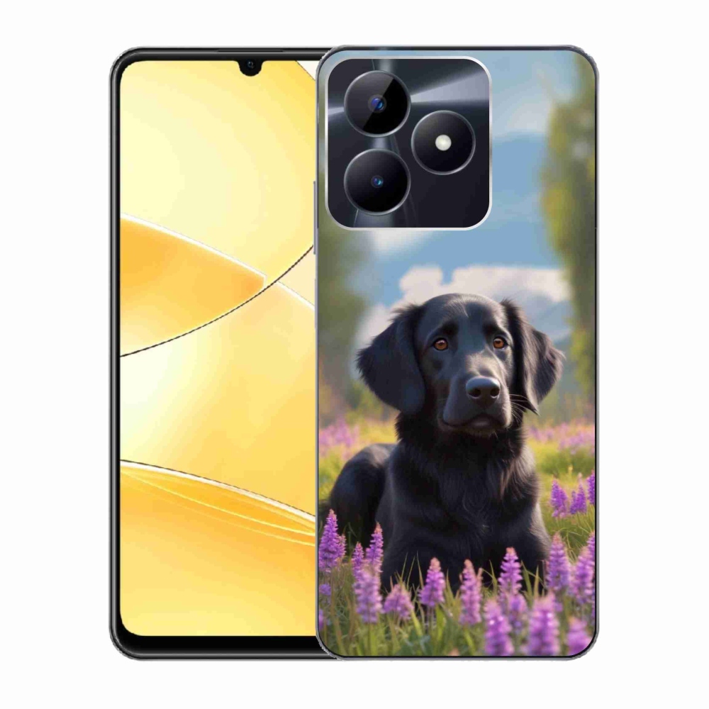 Gélový kryt mmCase na Realme C51/C53 - elegantný čierny retriever
