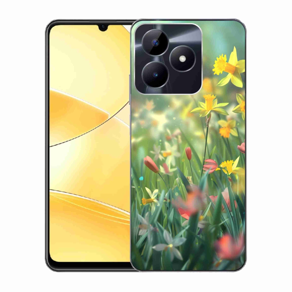 Gélový kryt mmCase na Realme C51/C53 - jarné kvety