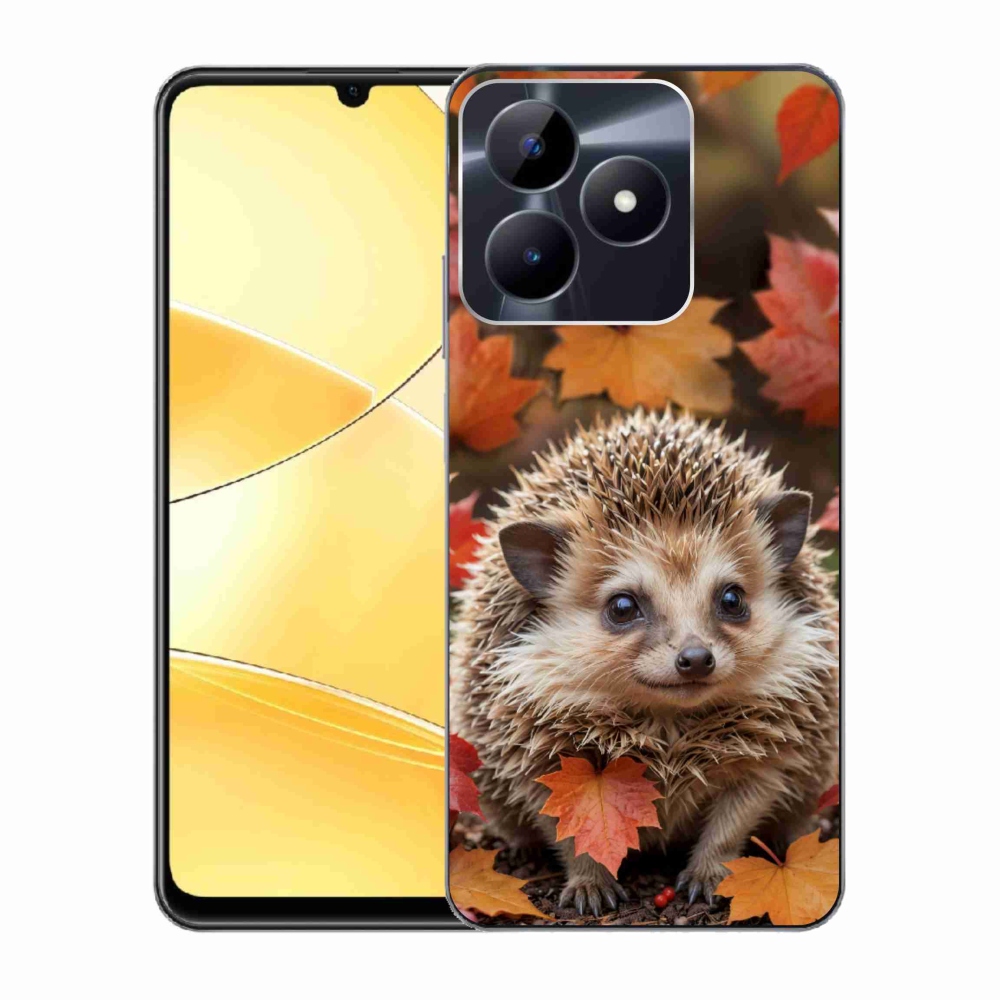 Gélový kryt mmCase na Realme C51/C53 - ježko v lístia