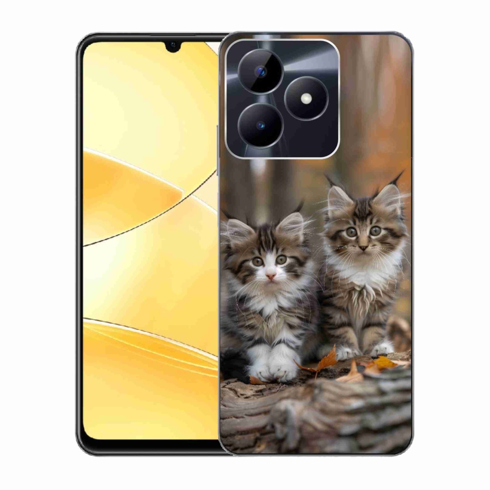Gélový kryt mmCase na Realme C51/C53 - mačacie duo 3