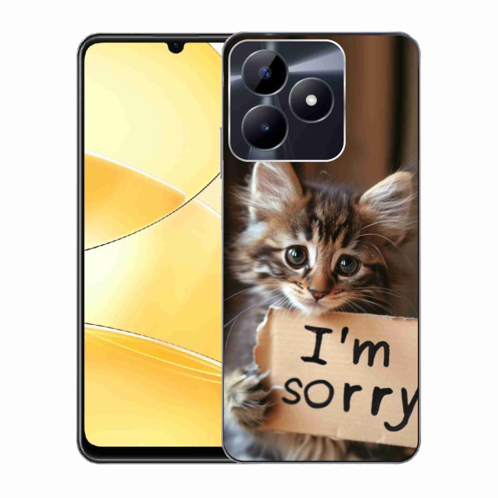 Gélový kryt mmCase na Realme C51/C53 - mačacie ospravedlnenie
