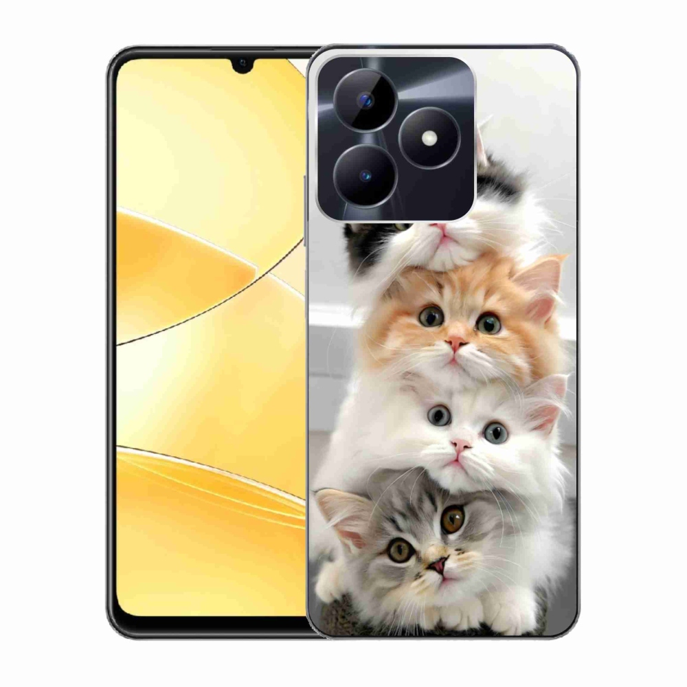 Gélový kryt mmCase na Realme C51/C53 - mačacia partia