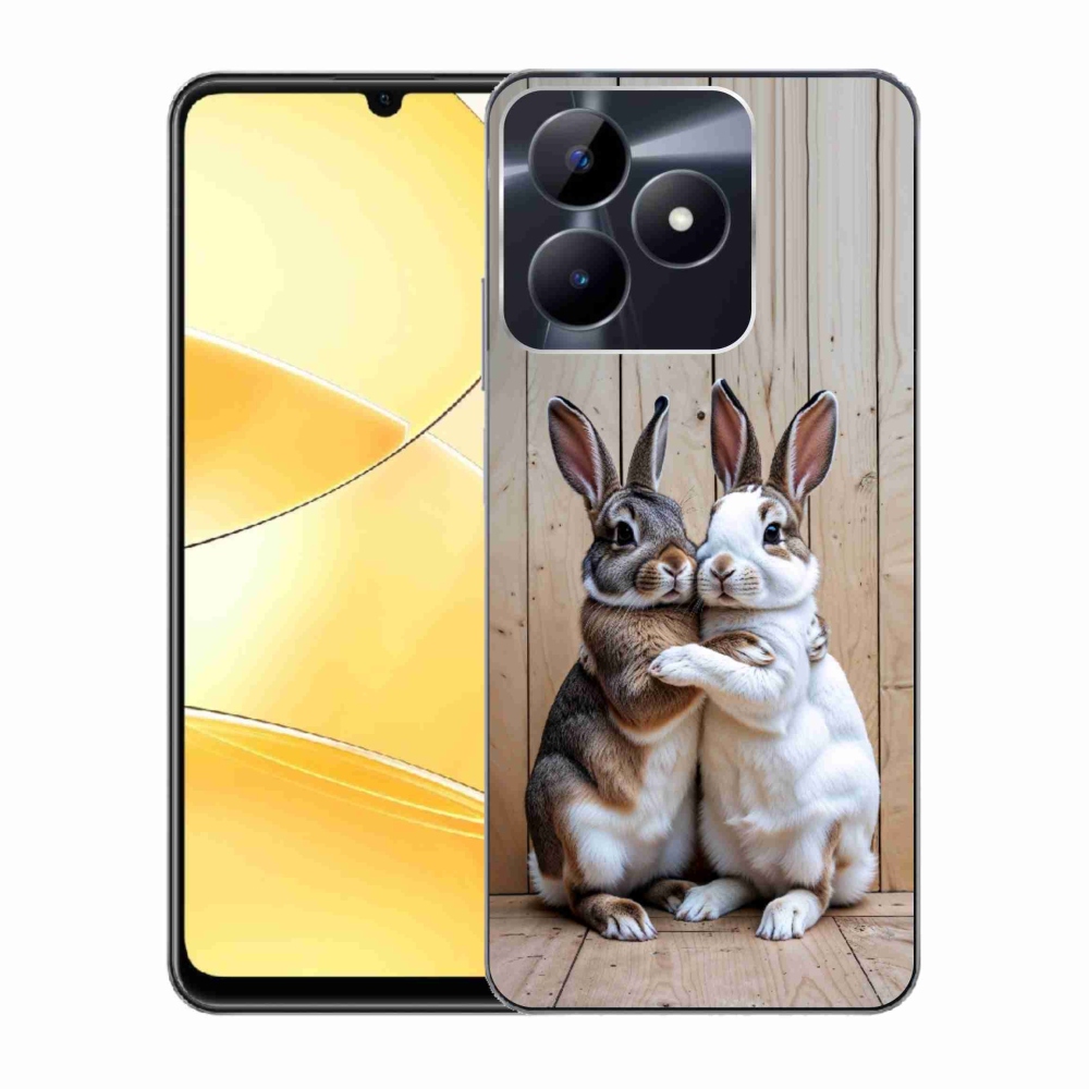 Gélový kryt mmCase na Realme C51/C53 - králičie pár