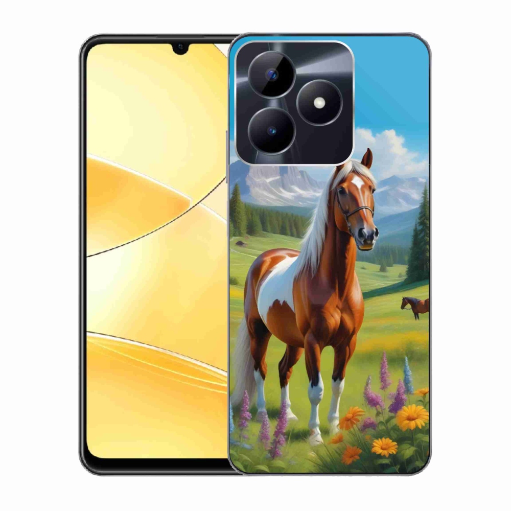 Gélový kryt mmCase na Realme C51/C53 - kôň na lúke