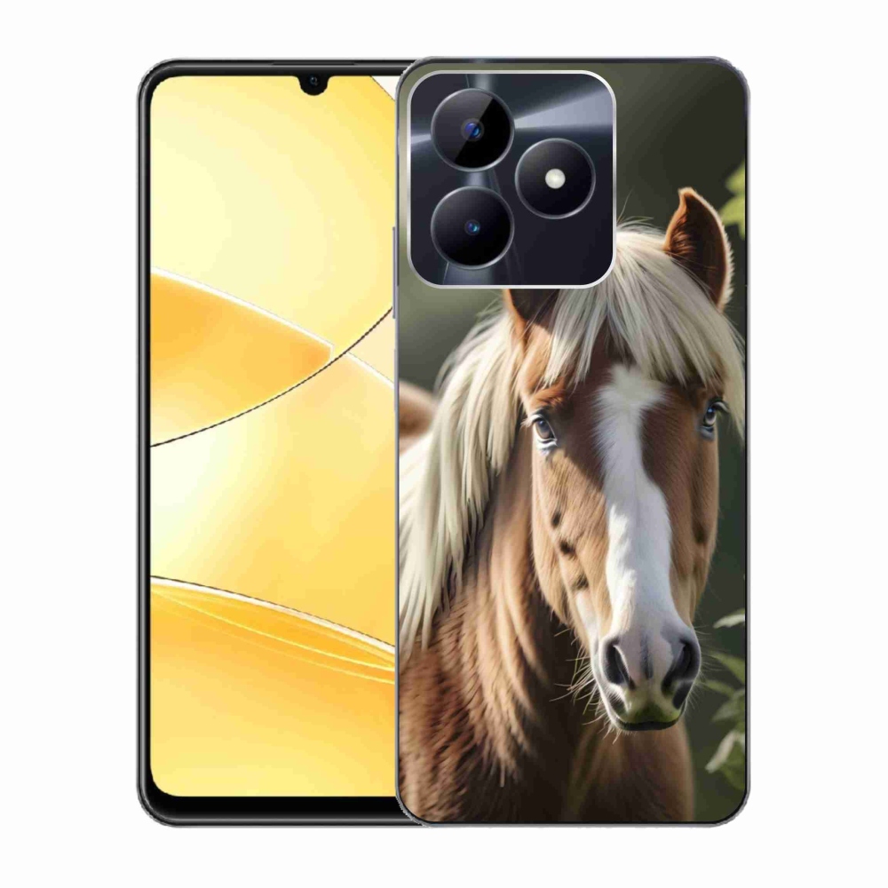 Gélový kryt mmCase na Realme C51/C53 - kôň so svetlou hrivou