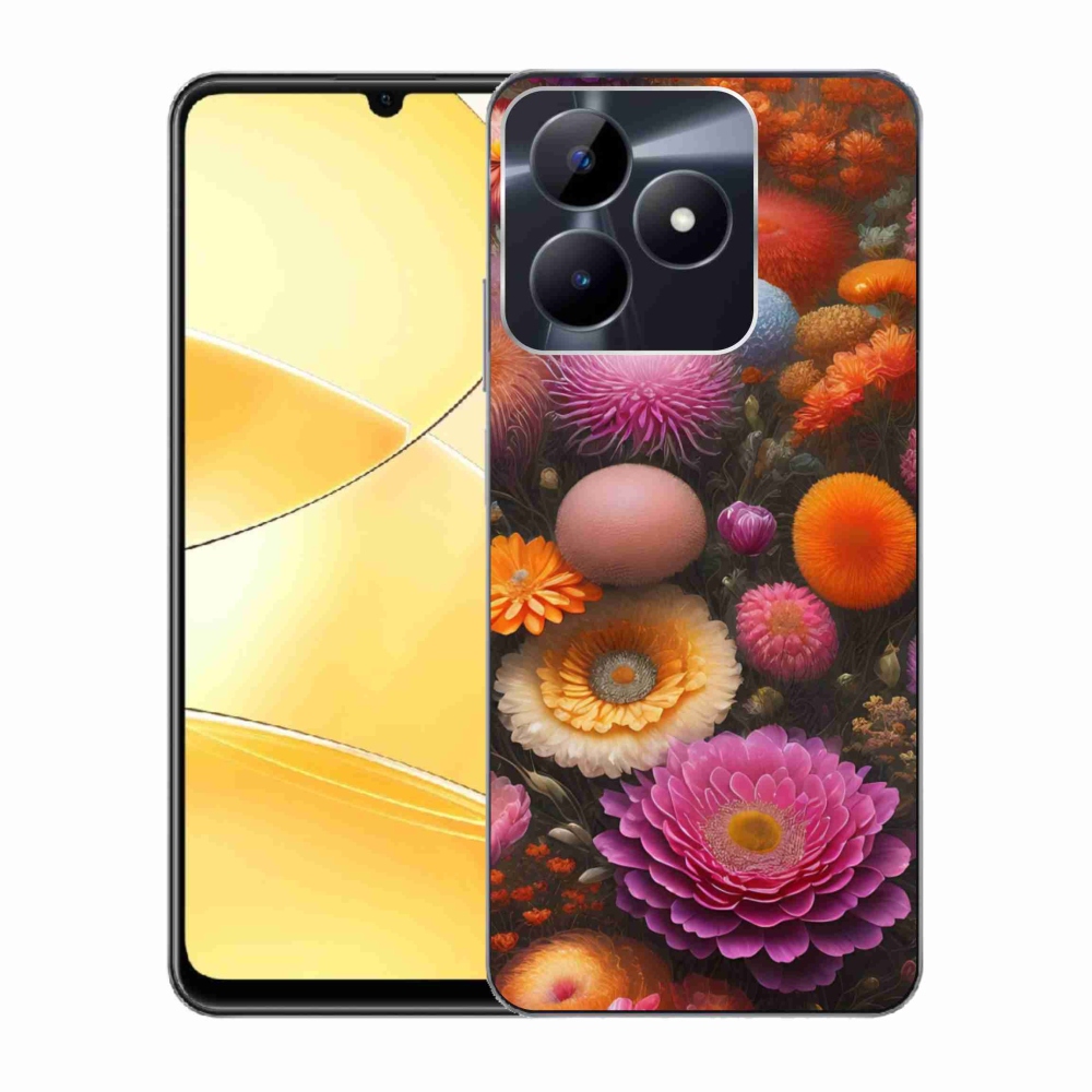 Gélový kryt mmCase na Realme C51/C53 - kvetinová kompozícia