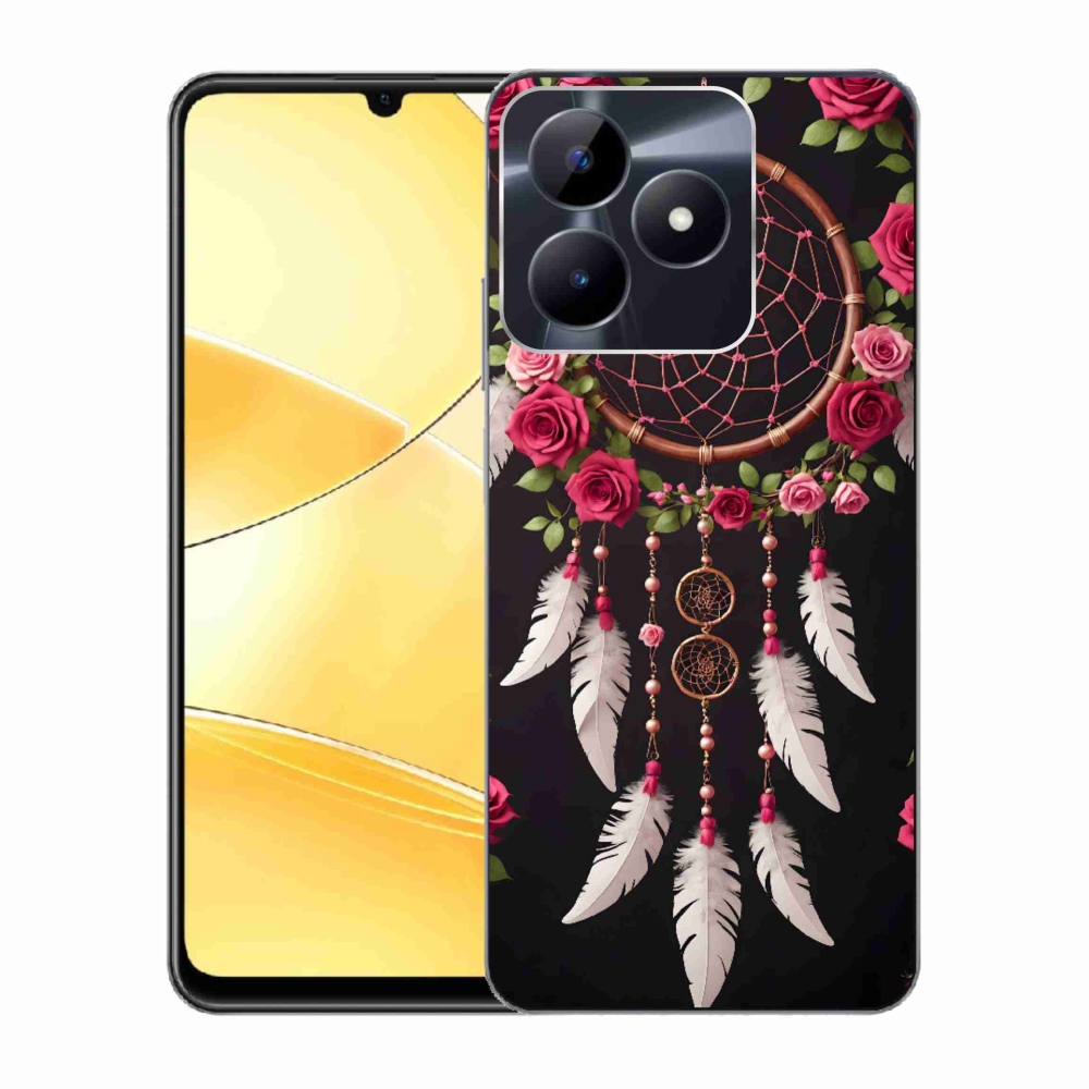 Gélový kryt mmCase na Realme C51/C53 - lapač snov s ružami
