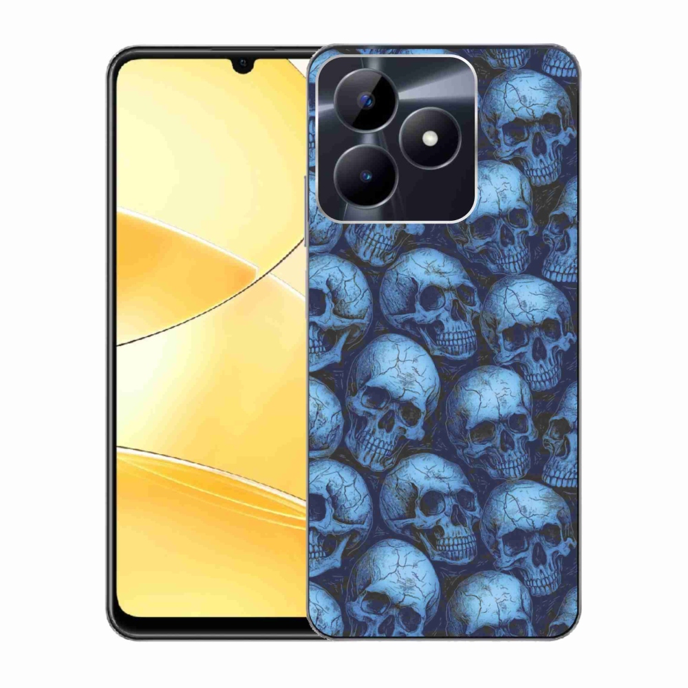 Gélový kryt mmCase na Realme C51/C53 - lebky