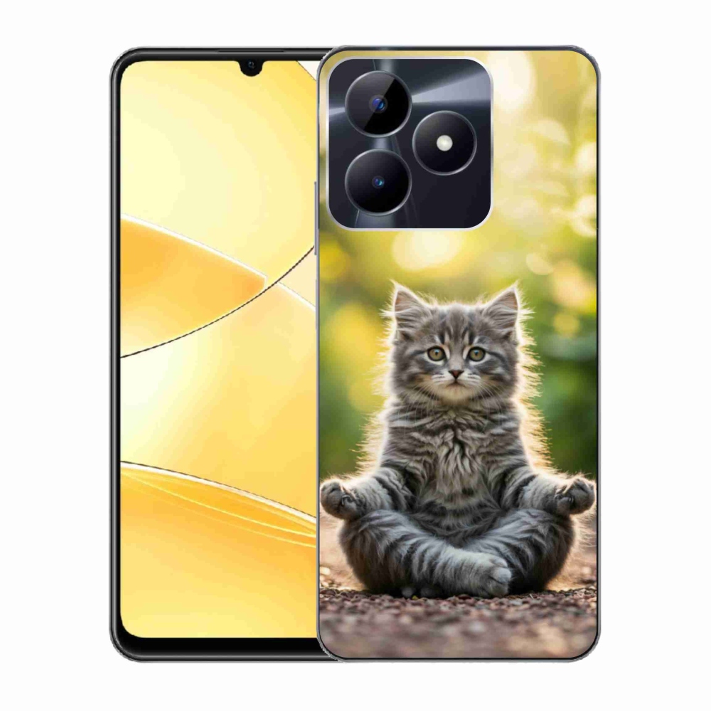 Gélový kryt mmCase na Realme C51/C53 - meditujúce mačiatko