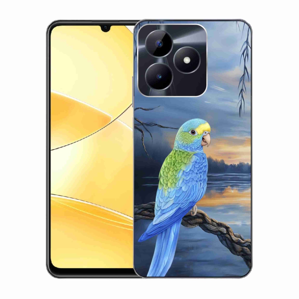 Gélový kryt mmCase na Realme C51/C53 - modrý papagáj