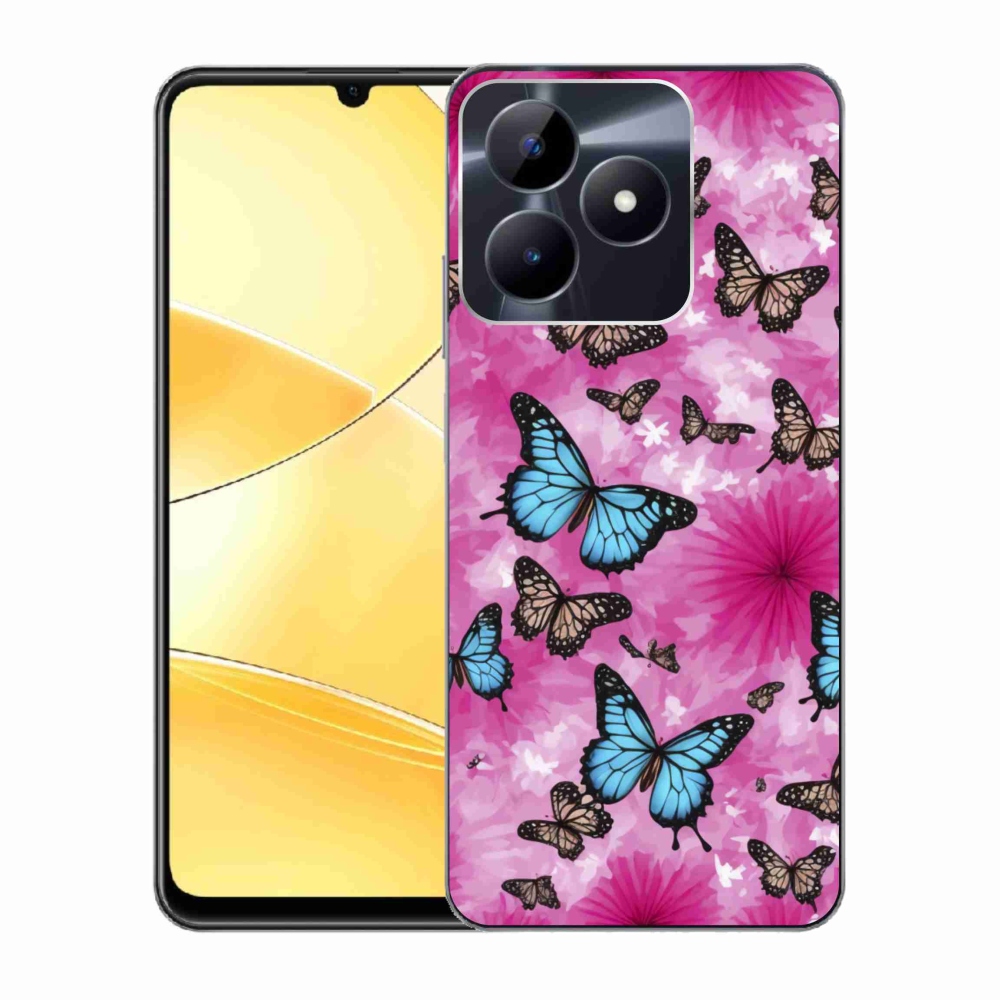 Gélový kryt mmCase na Realme C51/C53 - motýlia záhrada