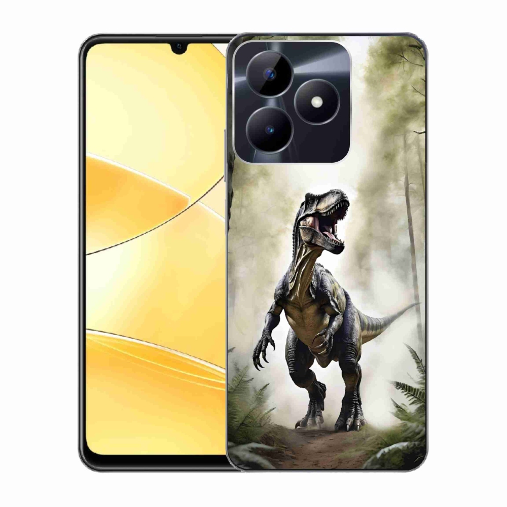 Gélový kryt mmCase na Realme C51/C53 - naštvaný T-Rex