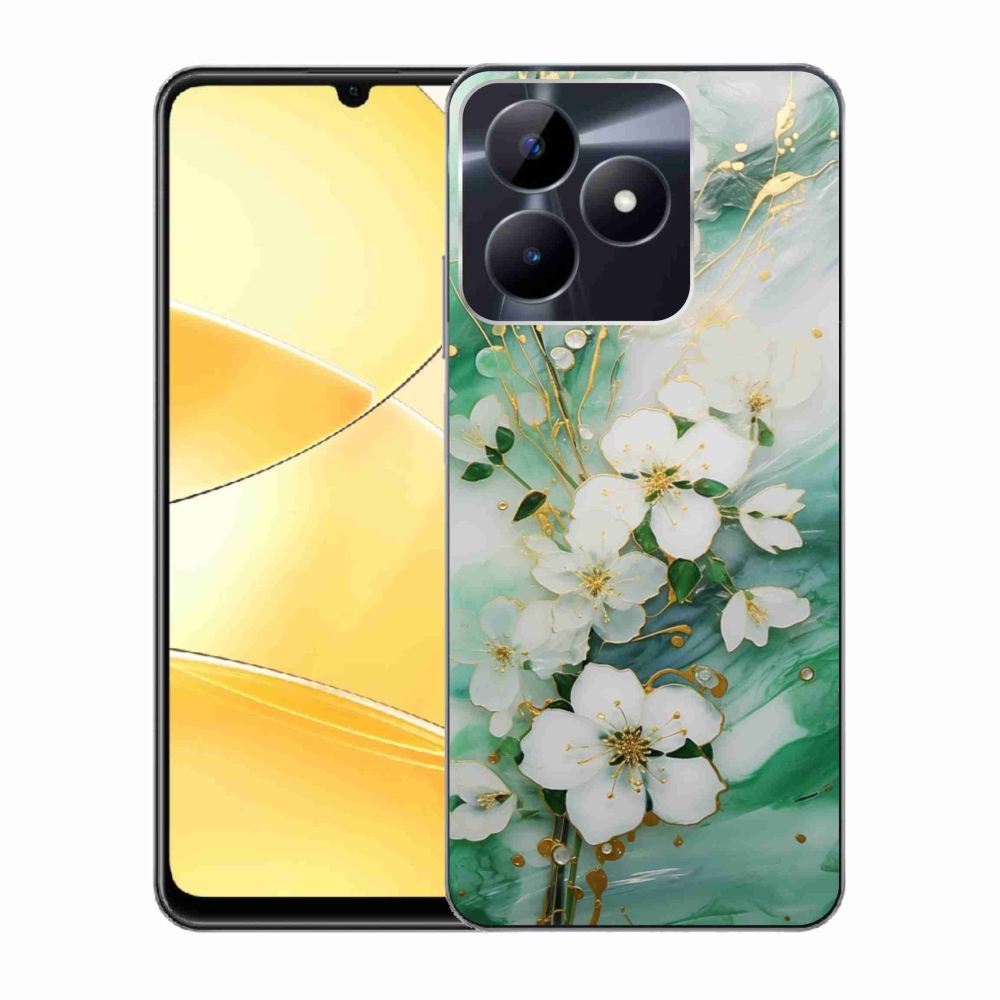 Gélový kryt mmCase na Realme C51/C53 - nežné kvety