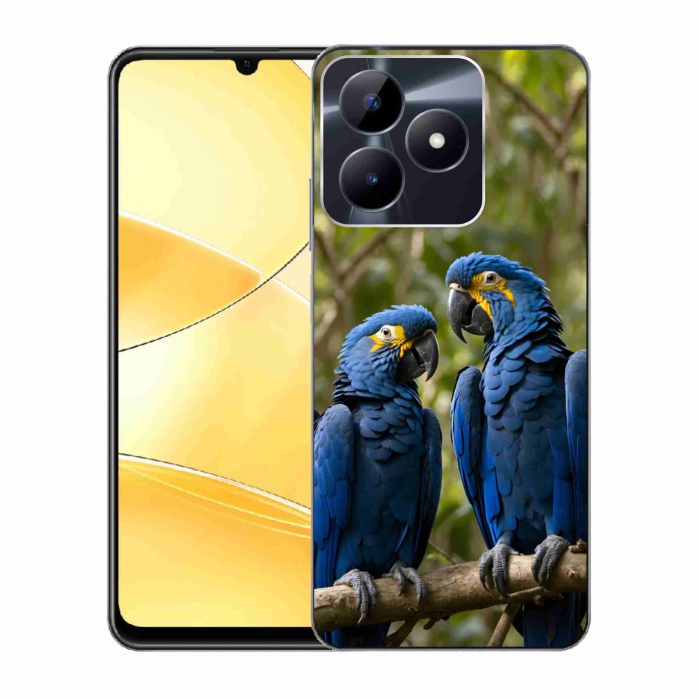 Gélový kryt mmCase na Realme C51/C53 - papagájové duo