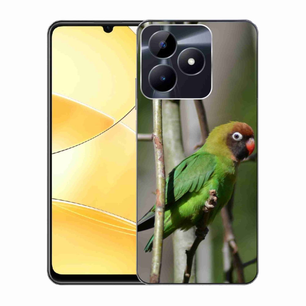 Gélový kryt mmCase na Realme C51/C53 - papagáj agapornis