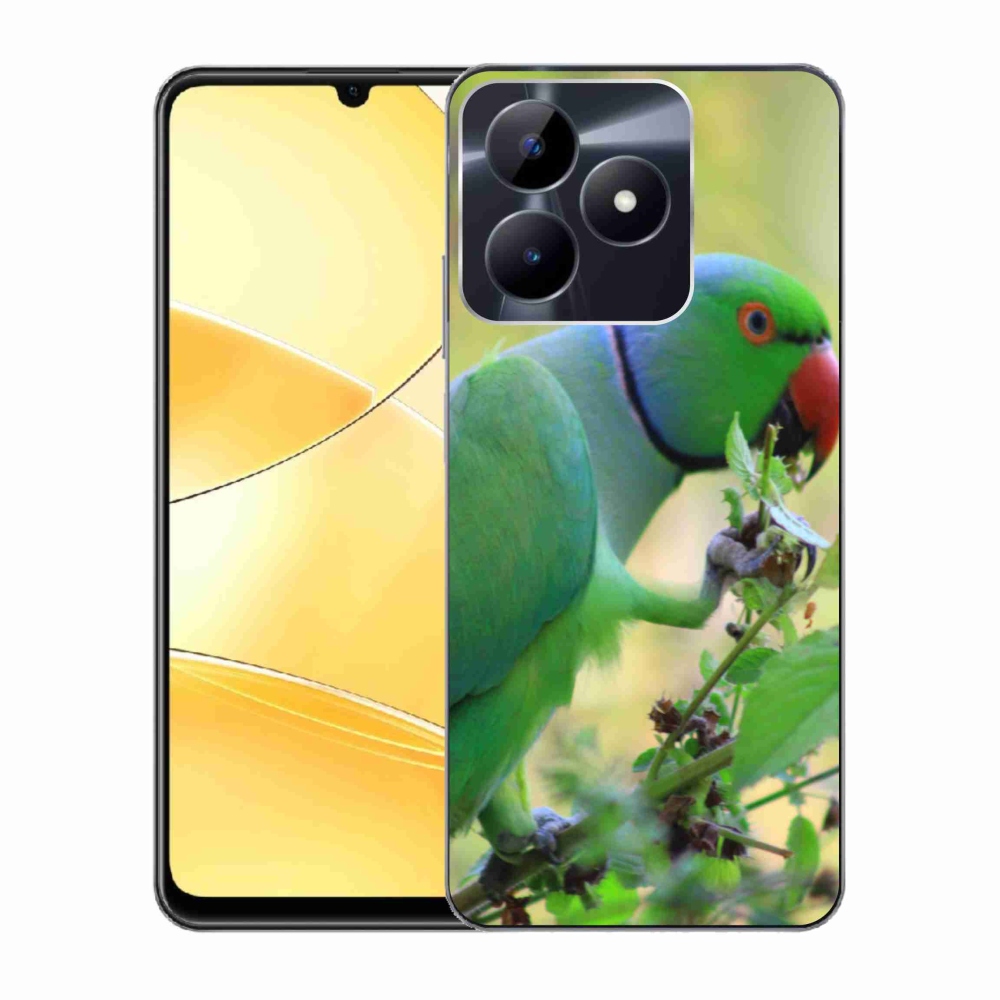 Gélový kryt mmCase na Realme C51/C53 - papagáj Alexandr
