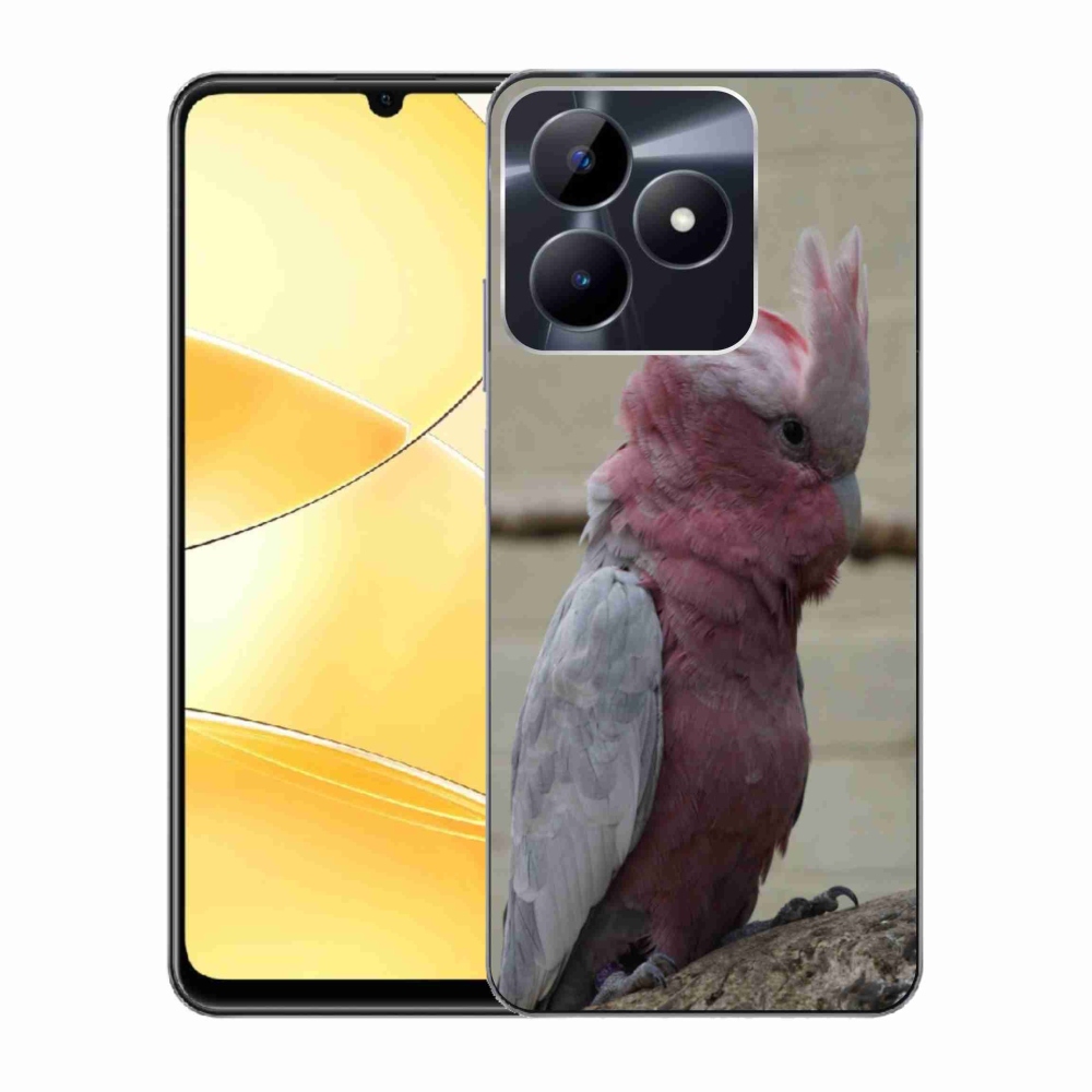 Gélový kryt mmCase na Realme C51/C53 - papagáj kakadu ružový