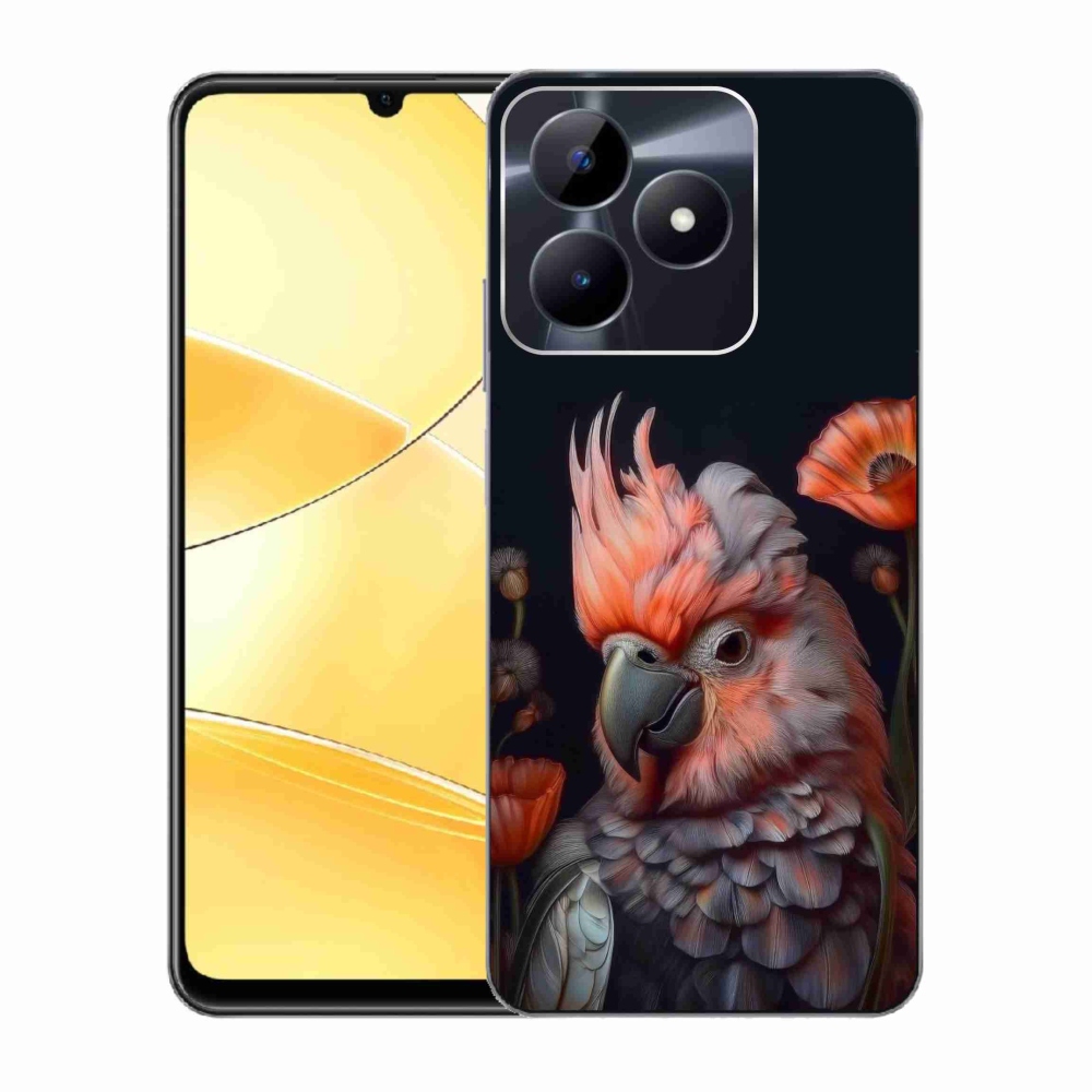 Gélový kryt mmCase na Realme C51/C53 - papagáj kakadu vo farbách