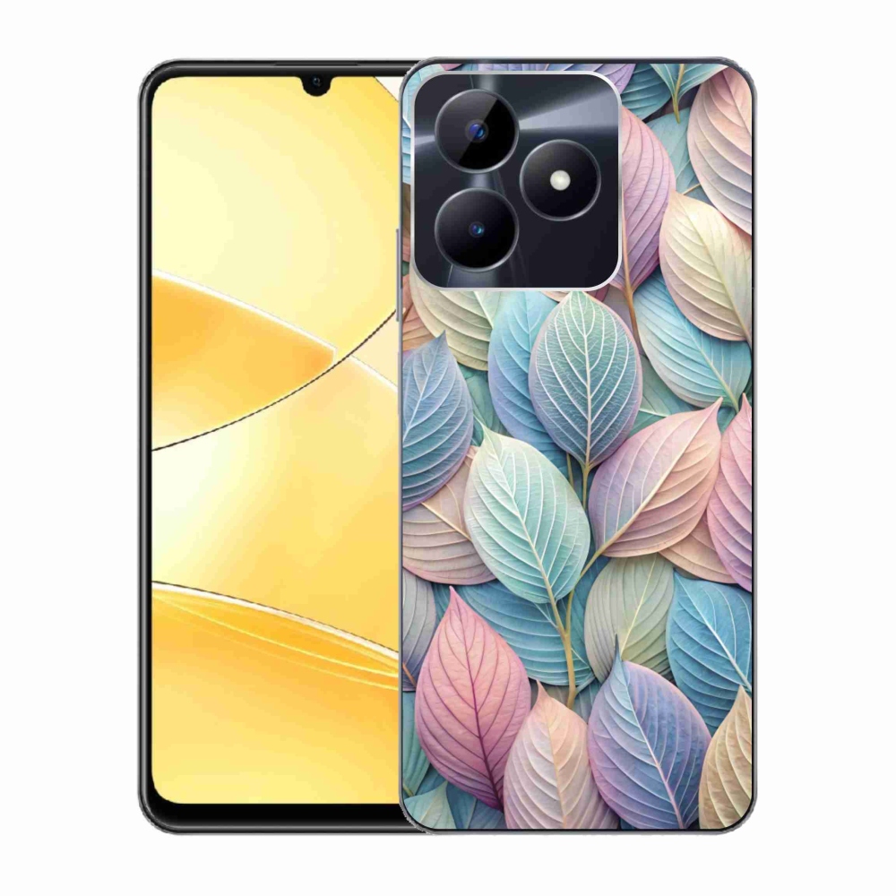 Gélový kryt mmCase na Realme C51/C53 - pastelové listy