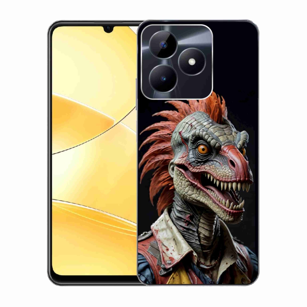 Gélový kryt mmCase na Realme C51/C53 - punk dinosaurus