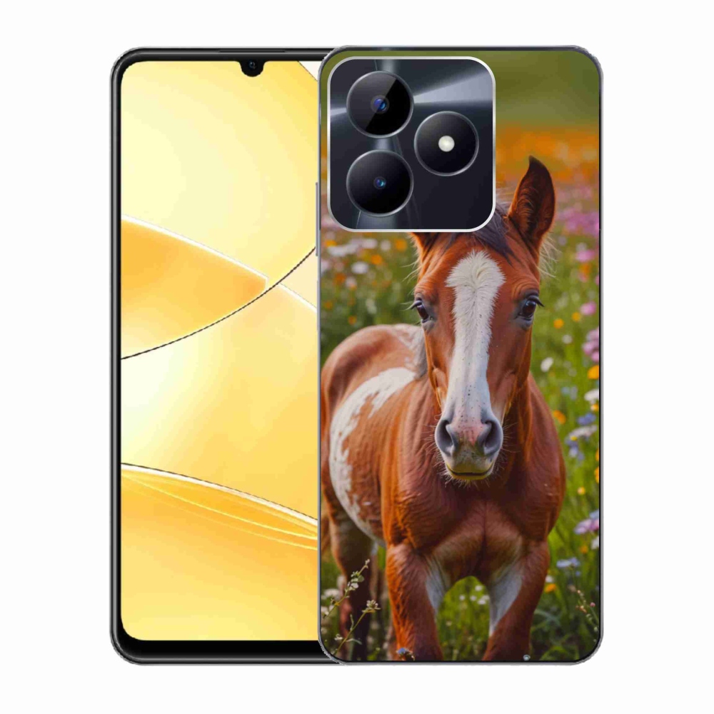 Gélový kryt mmCase na Realme C51/C53 - roztomilé žriebä