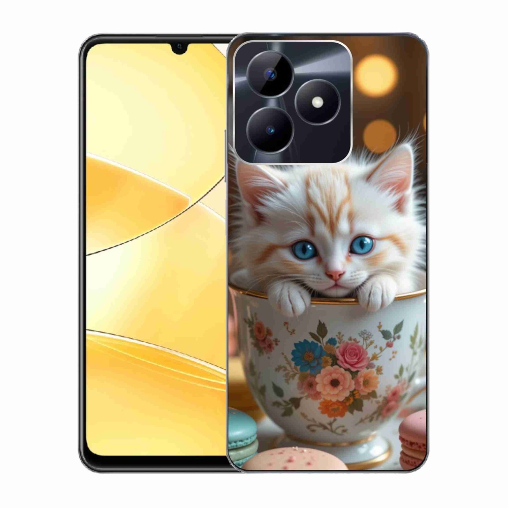 Gélový kryt mmCase na Realme C51/C53 - roztomilé mačiatko 6