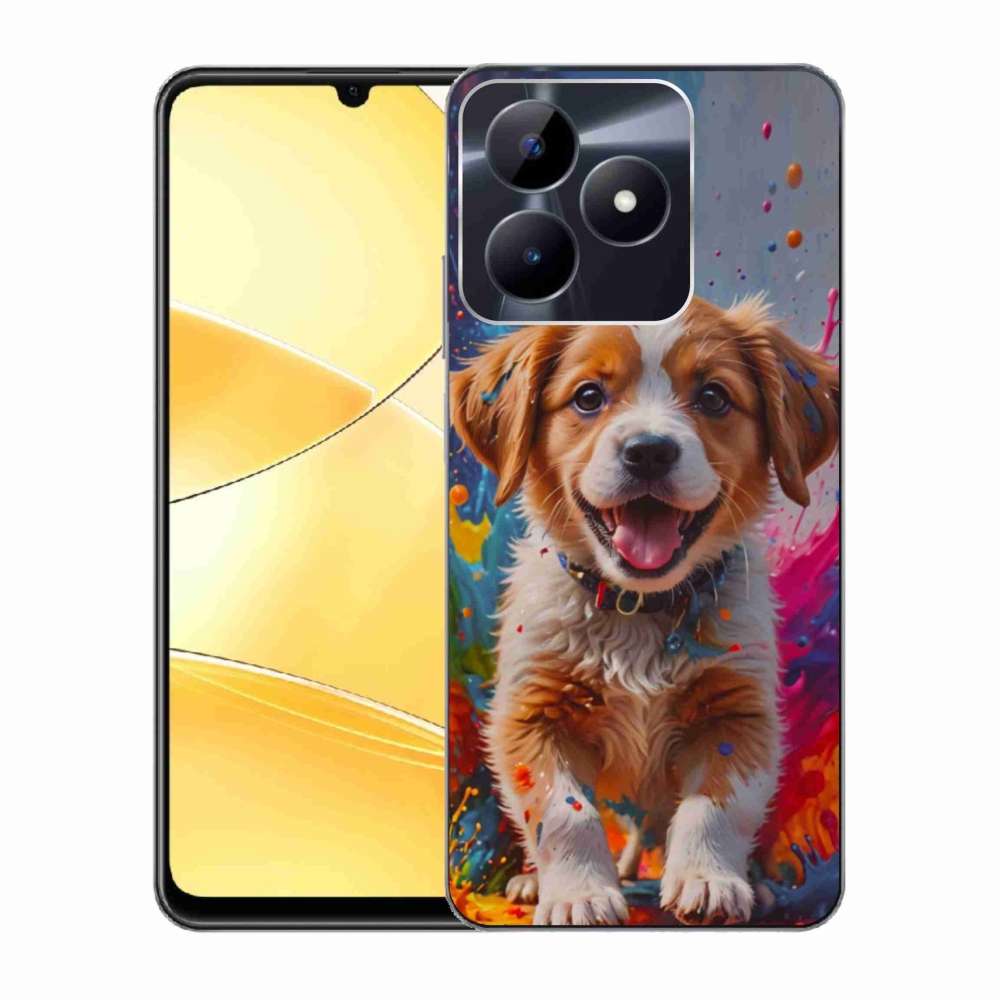 Gélový kryt mmCase na Realme C51/C53 - roztomilé šteňa 3
