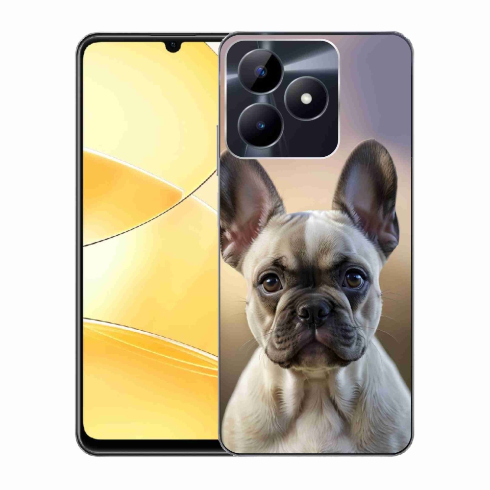 Gélový kryt mmCase na Realme C51/C53 - roztomilý francúzsky buldoček