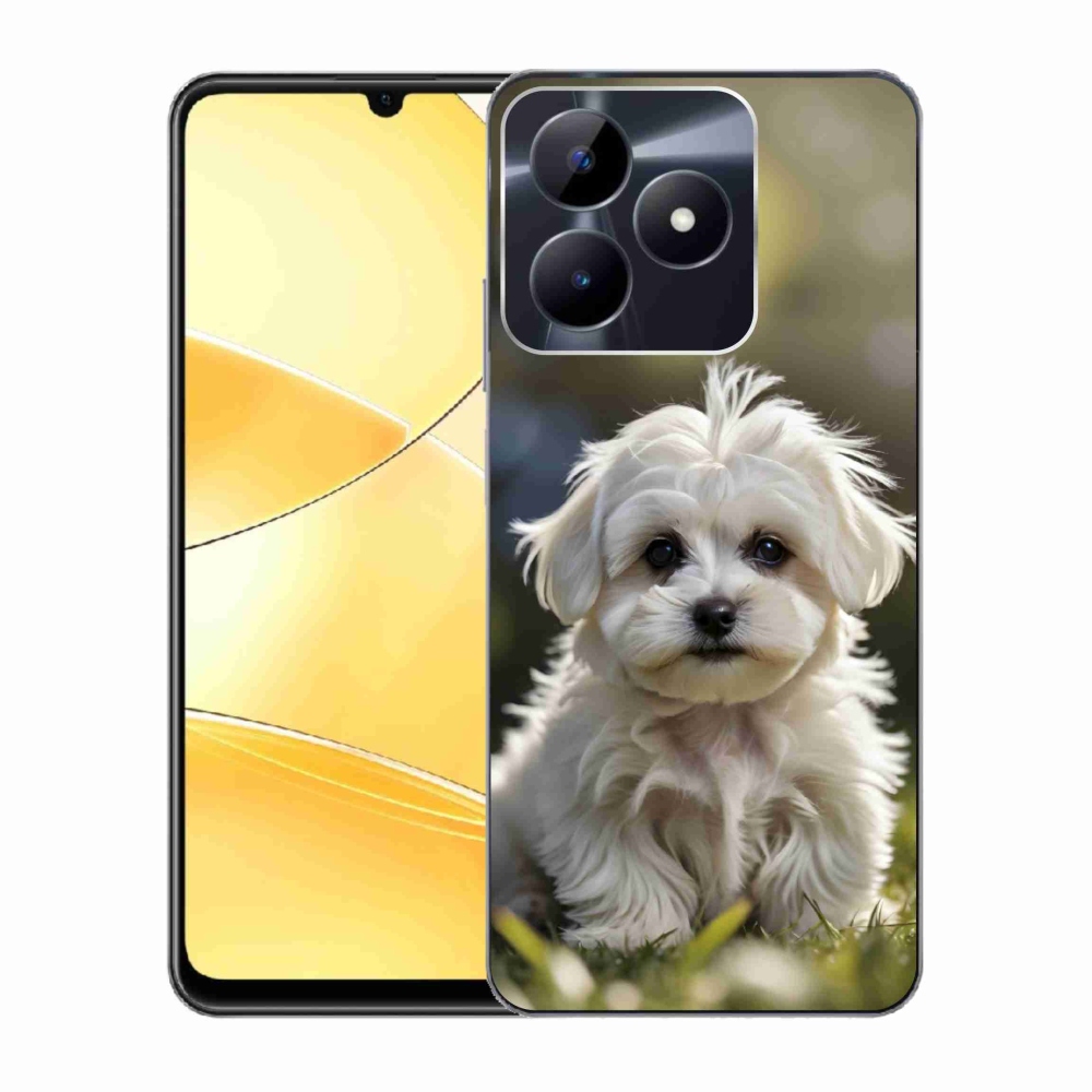 Gélový kryt mmCase na Realme C51/C53 - roztomilý maltézsky psík