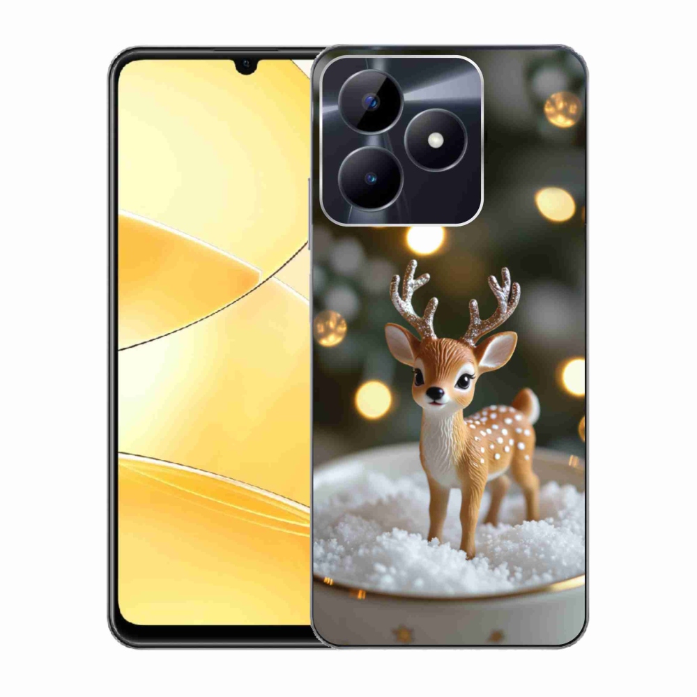 Gélový kryt mmCase na Realme C51/C53 - roztomilý vianočný jeleň