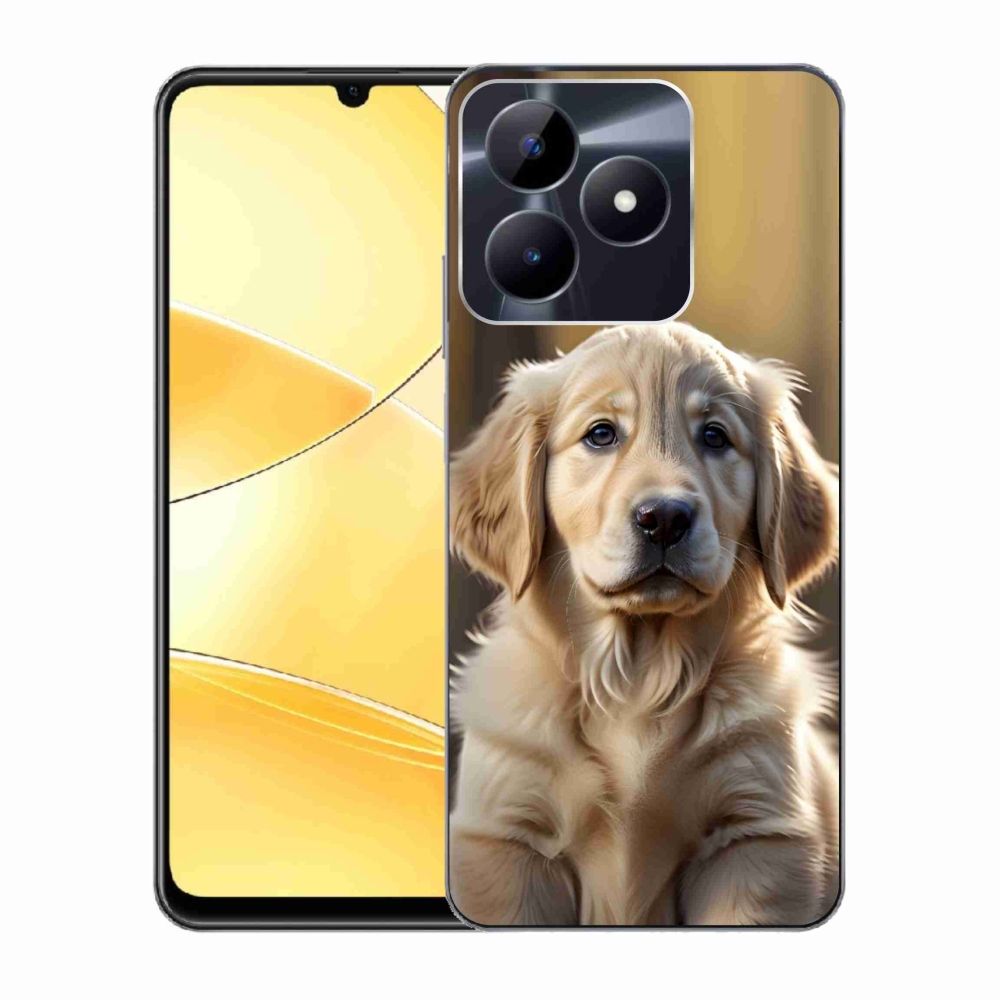 Gélový kryt mmCase na Realme C51/C53 - roztomilý zlatý retriever