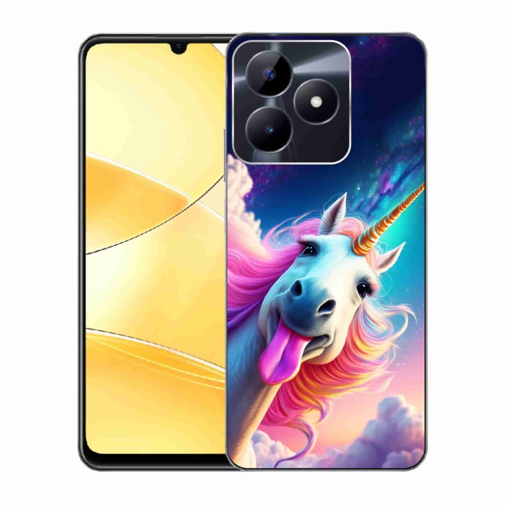 Gélový kryt mmCase na Realme C51/C53 - šialený jednorožec