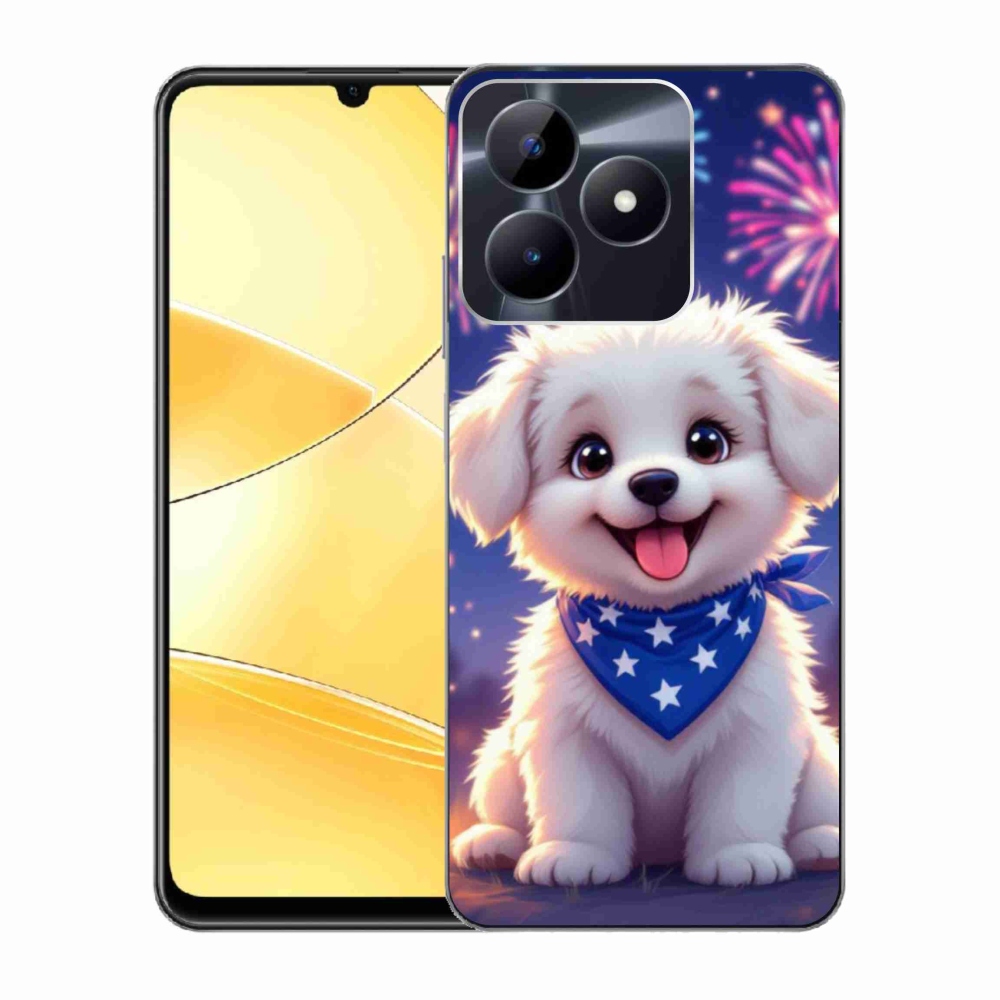 Gélový kryt mmCase na Realme C51/C53 - slávnostné šteňa