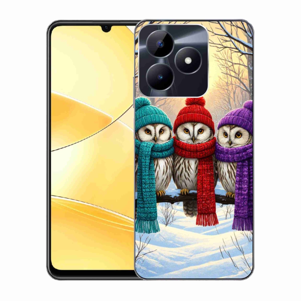 Gélový kryt mmCase na Realme C51/C53 - soví priatelia
