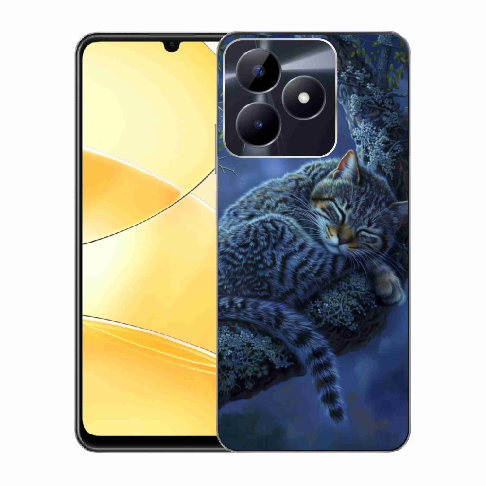 Gélový kryt mmCase na Realme C51/C53 - spiaca mačka