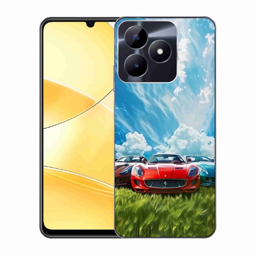 Gélový kryt mmCase na Realme C51/C53 - športové vozidlá