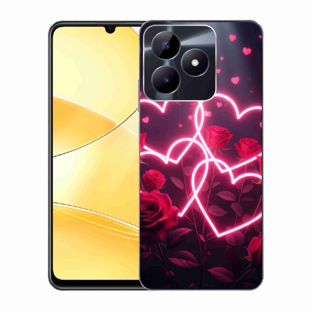 Gélový kryt mmCase na Realme C51/C53 - srdce lásky