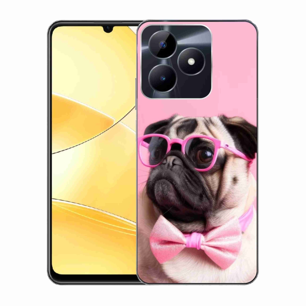 Gélový kryt mmCase na Realme C51/C53 - štýlový mops
