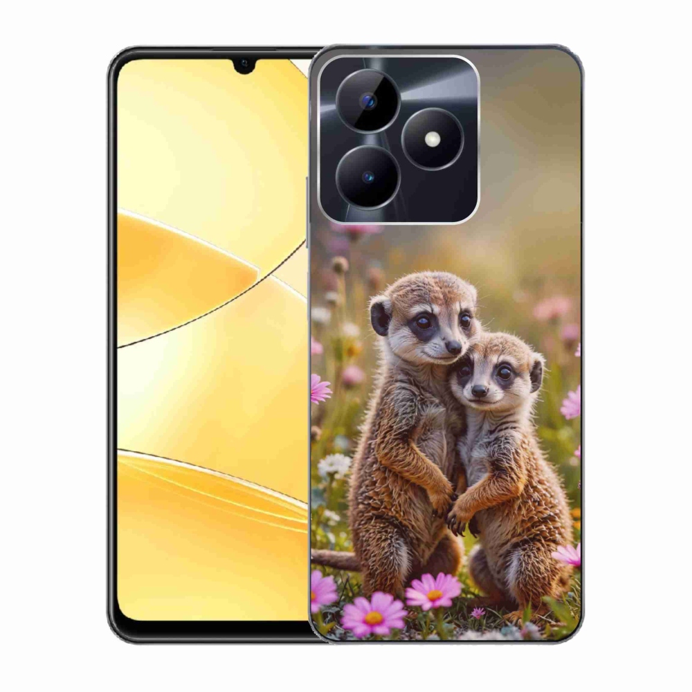 Gélový kryt mmCase na Realme C51/C53 - surikatí duo