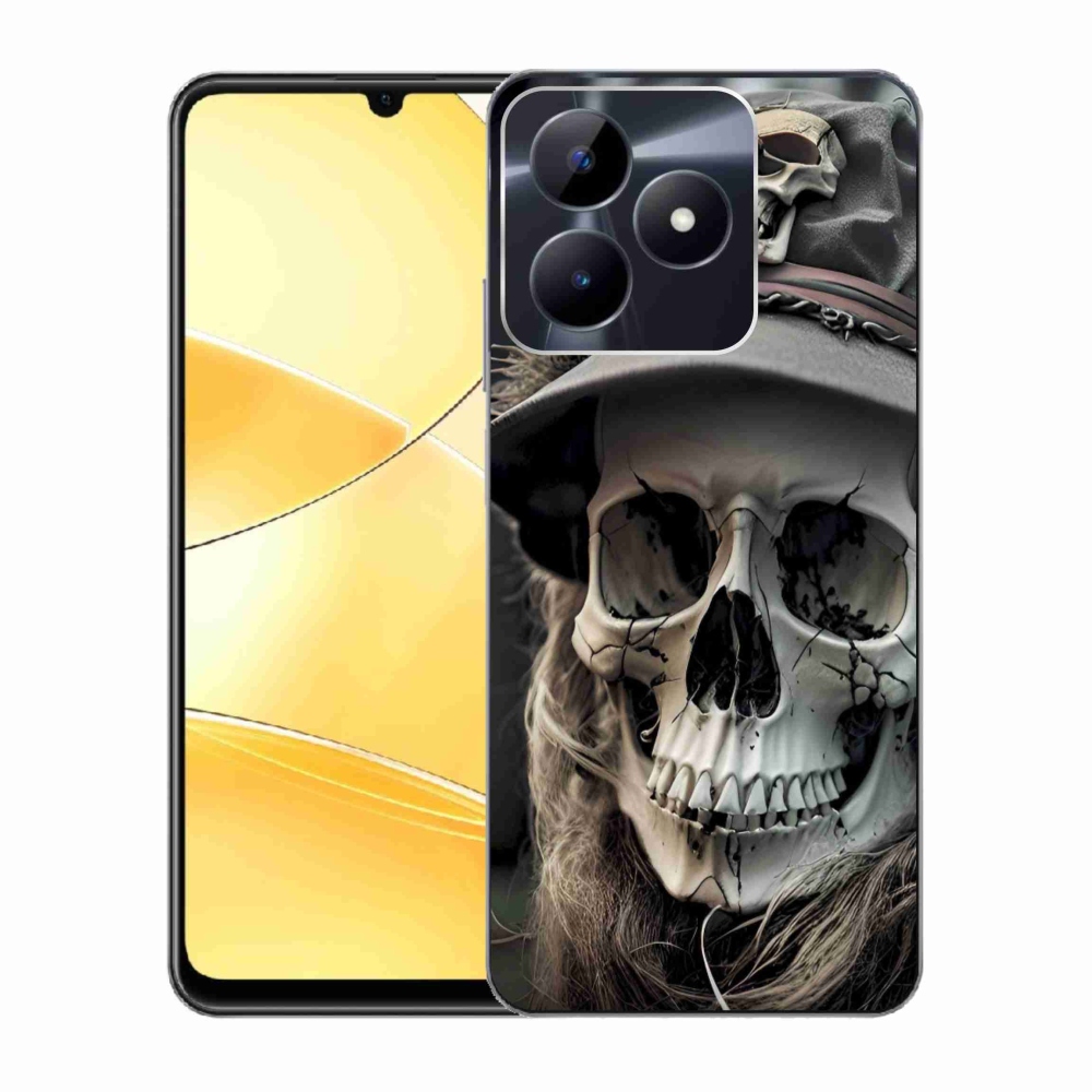 Gélový kryt mmCase na Realme C51/C53 - temná lebka