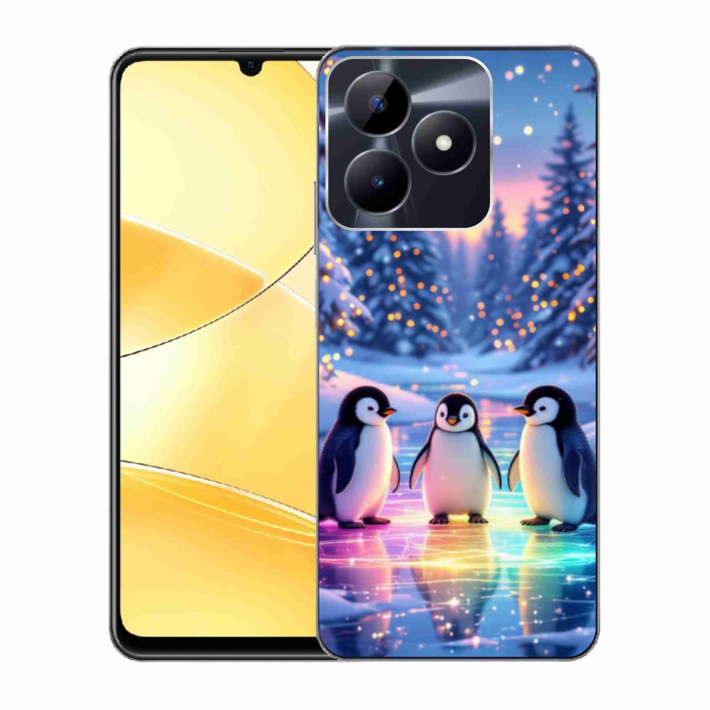 Gélový kryt mmCase na Realme C51/C53 - tučniaky