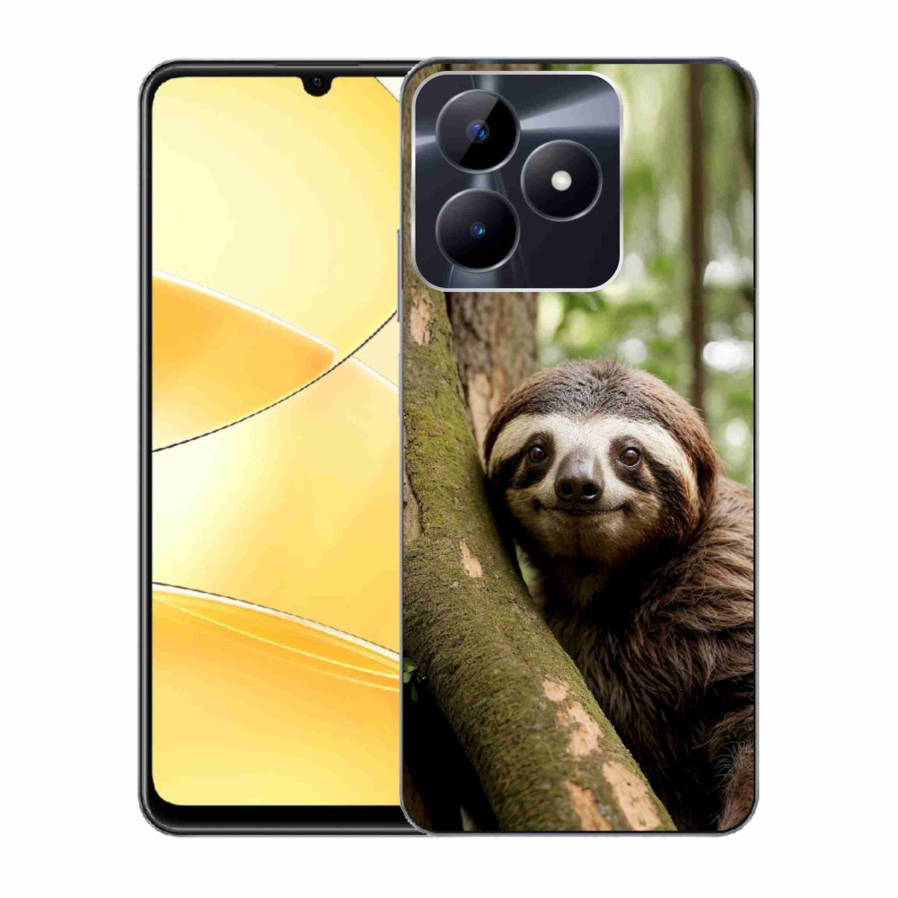 Gélový kryt mmCase na Realme C51/C53 - usmievavý leňochod