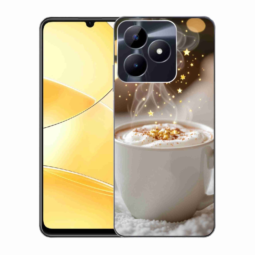 Gélový kryt mmCase na Realme C51/C53 - vianočný horúci nápoj