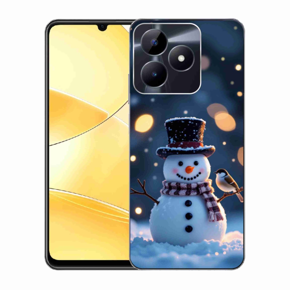 Gélový kryt mmCase na Realme C51/C53 - vianočný snehuliak