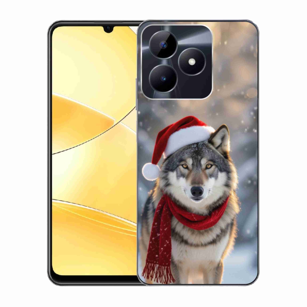 Gélový kryt mmCase na Realme C51/C53 - vianočný vlk
