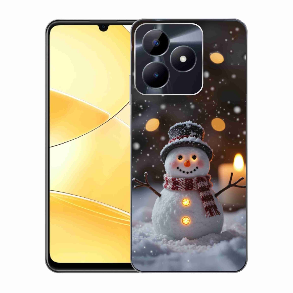Gélový kryt mmCase na Realme C51/C53 - veselý snehuliak