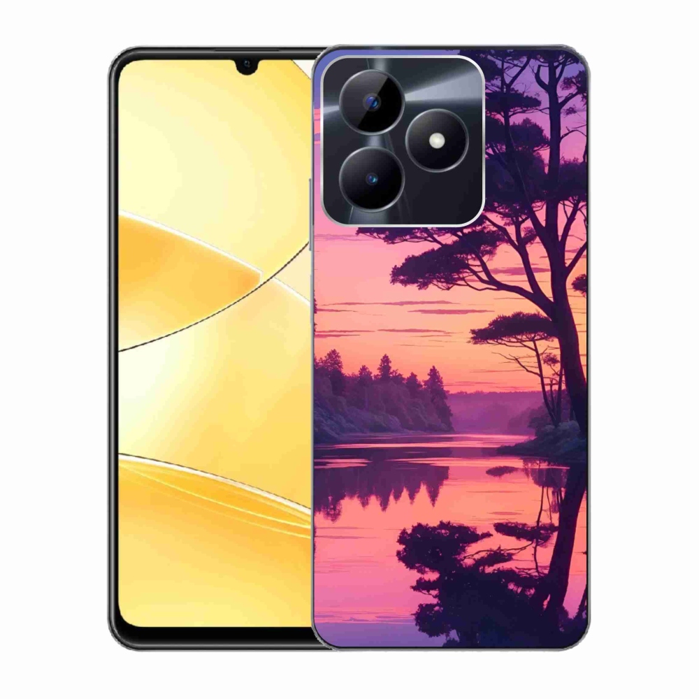 Gélový kryt mmCase na Realme C51/C53 - západ slnka nad jazerom
